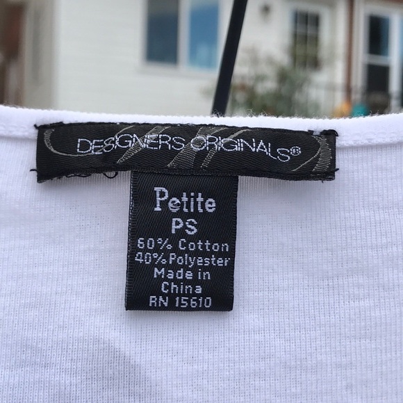 Designers Originals White Ruffle V-Neck Top PS - Picture 1 of 7